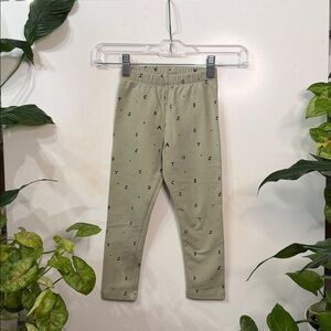 Zara Kids Olive Alphabet Leggings
